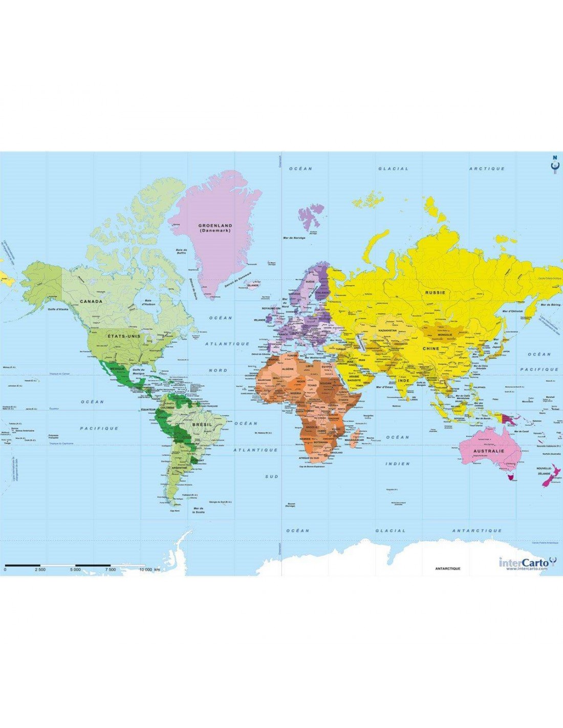Carte du monde - Puzzle Michèle Wilson - 50 pièces