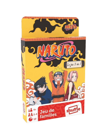 Jeu de familles Naruto - Shuffle - Jeu de cartes 3 en 1