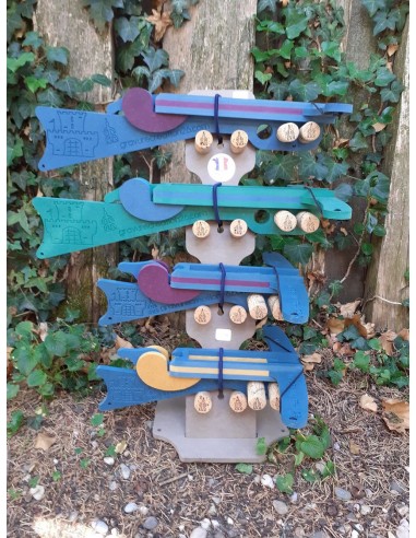 Jouets en bois : Arbalète en bois à bouchons liège pour enfant