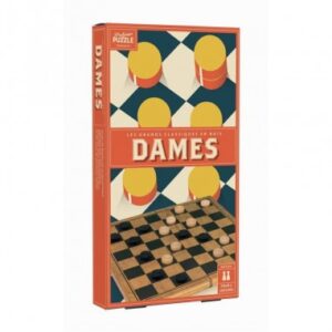 Dames bois vintage - Professor puzzle - Jeu traditionnel
