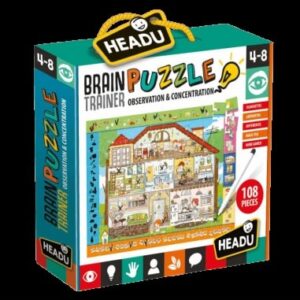 Brain trainer puzzle - Headu - Puzzle éducatif de 108 pièces