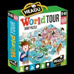 World tour : giant puzzle - Headu - Puzzle éducatif 108 pièces