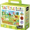 Tactile puzzle Montessori - Headu - Puzzle de 21 pièces