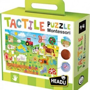 Tactile puzzle Montessori - Headu - Puzzle de 21 pièces