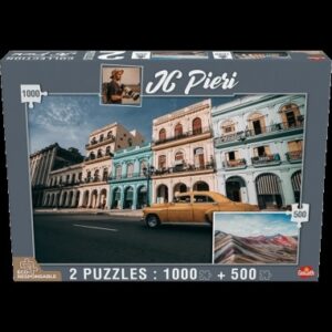 Puzzle JC Pieri - La Havane 1000 pcs et Rainbow mountain 500 pcs
