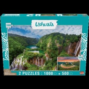 Puzzle Ushaïa - Chutes de plitvice 1000 pcs et Lac Skadar 500 pcs
