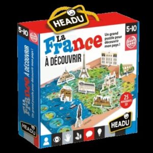 La France à découvrir : Un grand puzzle - Headu - 108 pièces