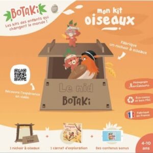 Kit créatif oiseaux - Crée ton nichoir à oiseaux - Botaki